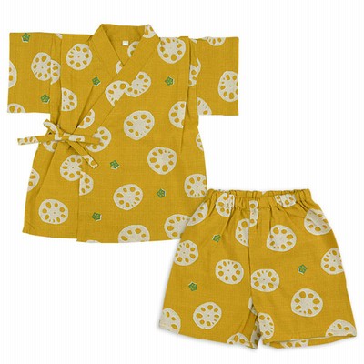 ベビー 甚平スーツ レンコン イエロー 90cm ベビー キッズウェア ベビー 70 95cm ベビー甚平 ゆかた 女の子 赤ちゃん本舗 アカチャンホンポ 通販 Lineポイント最大get Lineショッピング