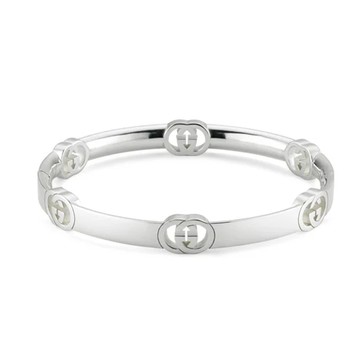 GUCCI 古馳 Interlocking G系列 手鐲 925純銀