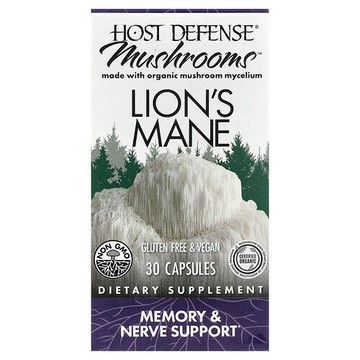 Host Defense, 蘑菇™，猴頭菇，30 粒膠囊（每粒膠囊 0.5 克）