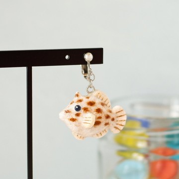 和紙飾品 耳夾式耳環/耳針式耳環 剝皮魚 海魚