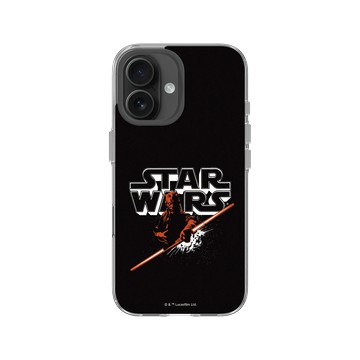 iPhone 16 Clear Case（相機按鈕） 透明 - 迪士尼-星際大戰 Star Wars - 達斯魔-星際大戰Logo