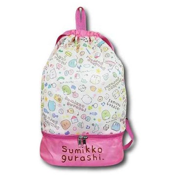 大賀屋 日貨 角落生物 背包 粉 後背包 旅行包 媽媽包 兒童背包 書包 包包 角落小夥伴 正版 J00016445