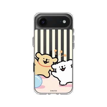 iPhone Air Clear Case（相機按鈕） 透明 - Maltese線條小狗 - 跟線條小狗一起玩吧