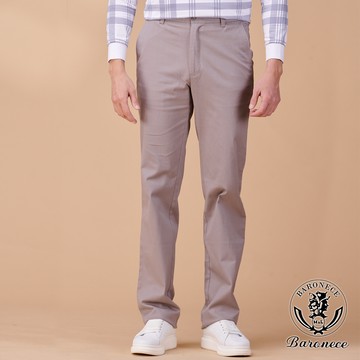 【BARONECE】舒適百搭平面休閒褲_灰(624172-03)