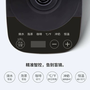 多功能控溫電熱水壺110v手沖咖啡壺調溫不銹鋼長嘴泡茶出口小家電