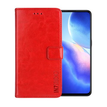 IN7 瘋馬紋 OPPO Reno5 5G (6.43吋) 錢包式 磁扣側掀PU皮套 吊飾孔 手機皮套保護殼