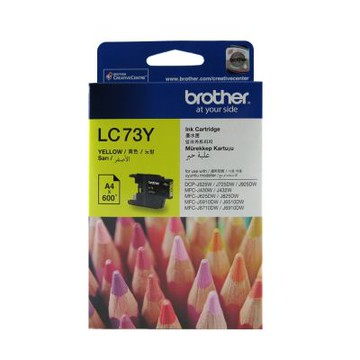 【Brother 兄弟】LC73-Y 原廠黃色墨水匣