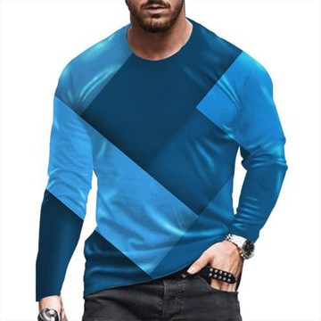 3D printed loose fitting pullover for men 3d印花寬松套頭上衣