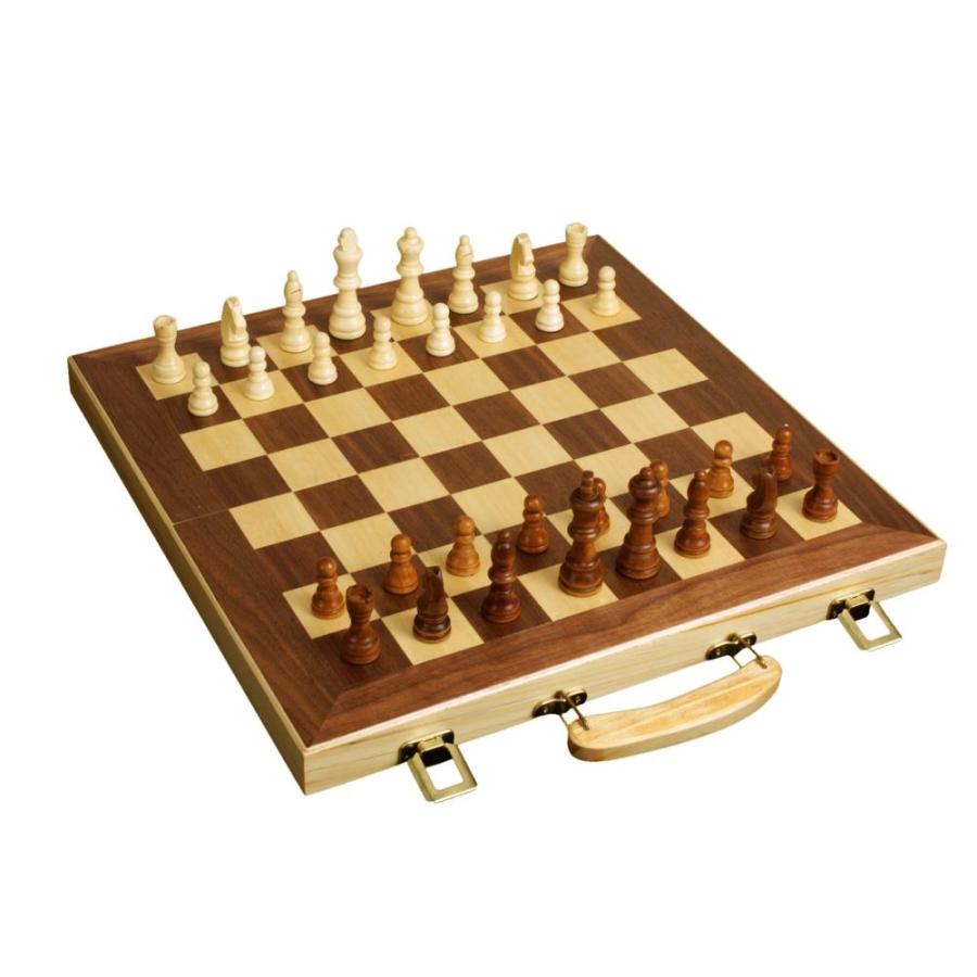 16 Wood Folding Chess Set