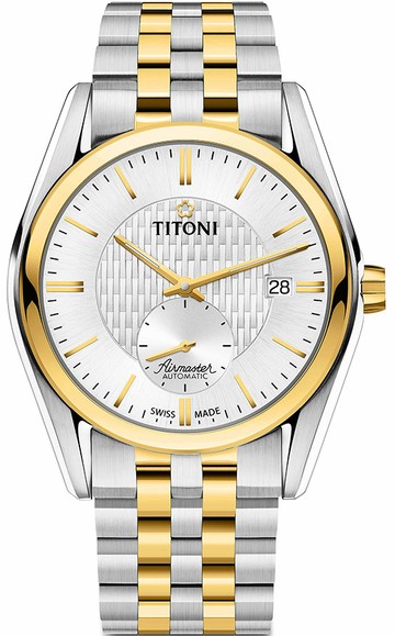 TITONI 梅花錶 空中霸王系列 機械男腕錶(83709SY-500)-40mm-白面鋼帶【刷卡回饋 分期0利率】【APP下單點數13倍送】