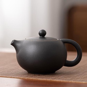 晨翔 復古黑陶茶壺西施壺中式簡約功夫泡茶壺大號單壺家用泡茶器