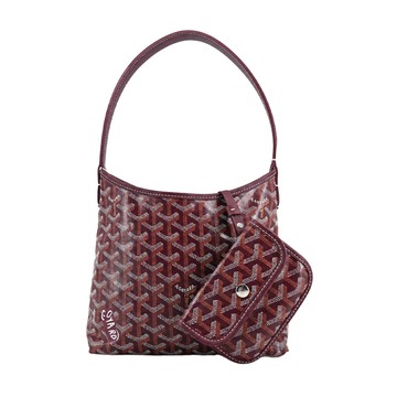 GOYARD Boheme Hobo手繪限定MINI肩背包-酒紅/紅蝴蝶