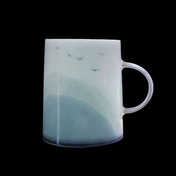 春火手繪馬克杯大容量帶蓋陶瓷杯家用喝水杯辦公室水杯高顏值禮物