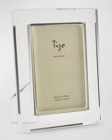 LUCITE FRAME W/BORDER, 4" x 6"