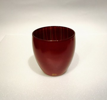 日本手工 漆器玻璃酒杯 紅色