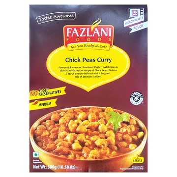 FAZLANI 印度鷹嘴豆咖喱風味即食包 中辣 無添加防腐劑  300g  1盒