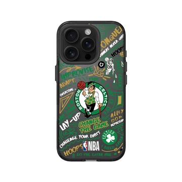 iPhone 16 Pro Clear (相機按鈕) 酷墨灰 - NBA - 塗鴉系列-波士頓塞爾提克 Boston Celtics - Graffiti