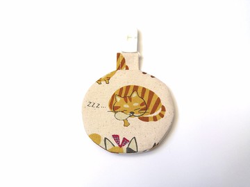 圓形平安袋 貪睡貓