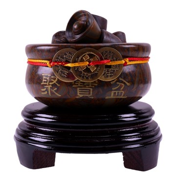 鴻運大發聚寶盆 (招財/補財庫/招財/擋煞/風水擺件/旺財位/元寶)
