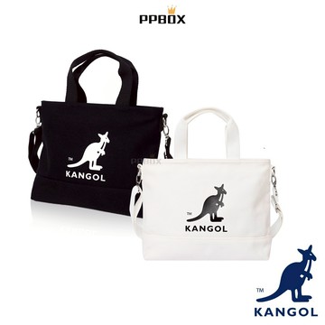 KANGOL 袋鼠 經典LOGO 兩用 帆布托特包【61251709】托特包 帆布包 側背包 兩用包 時尚 日韓穿搭