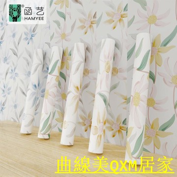 免運 速發 加厚PVC自粘墻紙 花卉風貼紙 店鋪墻面裝修壁紙【Q111】