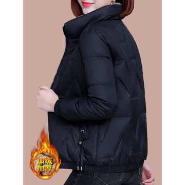 羽絨棉衣女短款冬季2025新款時尚加絨加厚棉服大碼寬松保暖小棉襖