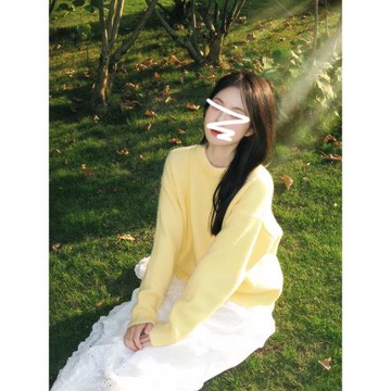 軟糯奶fufu黃色毛衣女秋冬2025新款小個子高級感超好看溫柔慵懶風