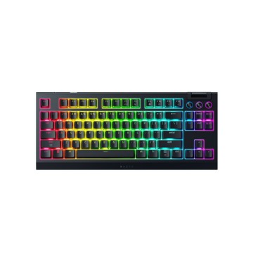 RAZER BlackWidow黑寡婦 V4 TKL HyperSpeed 三模熱插拔幻彩版機械式鍵盤 -橘軸(英文)