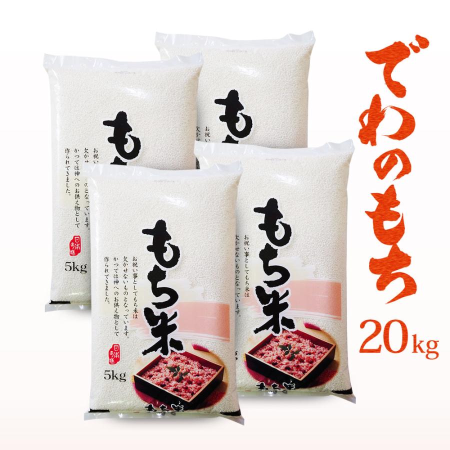 令和5年産 でわのもち 20kg (5kg×4) 山形県産 もち米100％