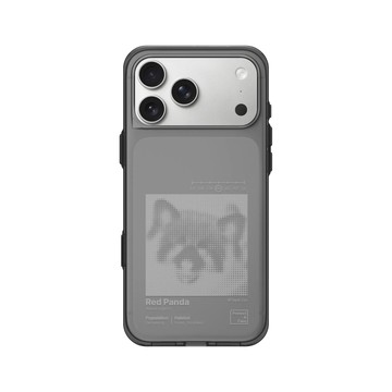 iPhone 17 Pro Max Clear (相機按鈕) 酷墨灰 - RHINOSHIELD X Taipei Zoo - 小貓熊：動物圖鑑