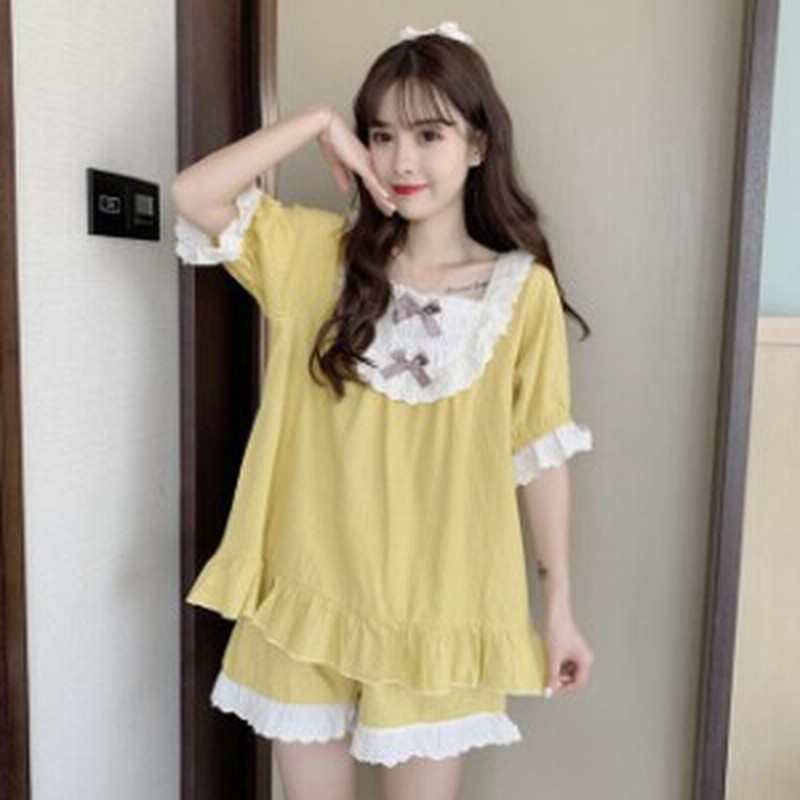 2色 ルームウェア レディース 可愛い 上下セット ショートパンツ パジャマ レディース 女の子 かわいい 半袖 春 夏 部屋着 寝巻き 上下セ 通販 Lineポイント最大get Lineショッピング