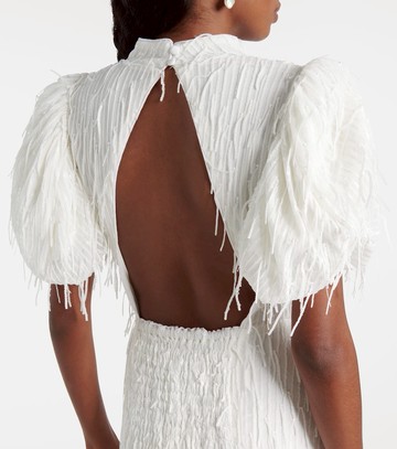 Rotate Bridal sequined puff-sleeve minidress