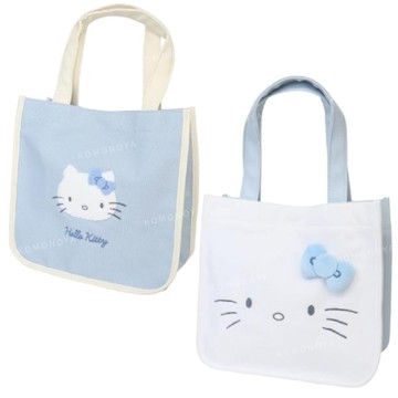 小禮堂 Sanrio 三麗鷗 Hello Kitty 手提午餐袋 (灰藍款)