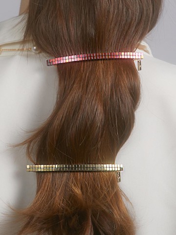 Hematite Long Stick Automatic Hair Pin (LFAC0400)