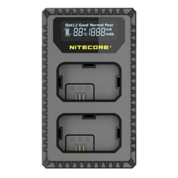 NITECORE 奈特科爾 USB行動 液晶雙槽充電器 SONY NP-FW50適用  1個  USN1