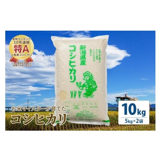 ふるさと納税 新潟県 上越市 お米マイスターが育てた 特別栽培米 コシヒカリ 上越頸城産 令和5年産 10kg(5kg×2袋)白米