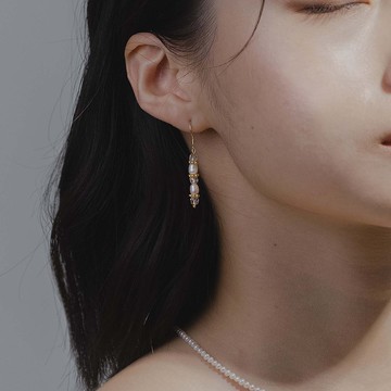 浪漫巴洛克 925銀耳勾 18K鍍金 兩色