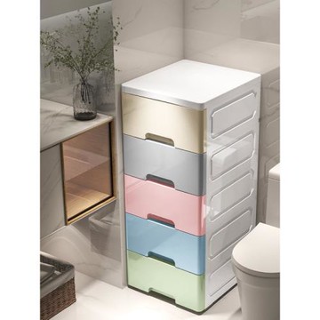 25/30/35cm夾縫收納柜抽屜式衛生間儲物柜塑料窄隙廚房多層置物架