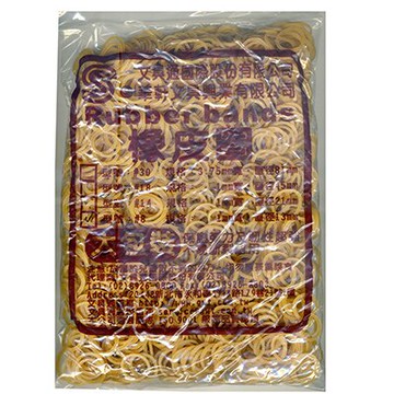 【文具通】文具通 8# 橡皮圈 橡皮筋 1元硬幣大 大包裝 黃 M2010037