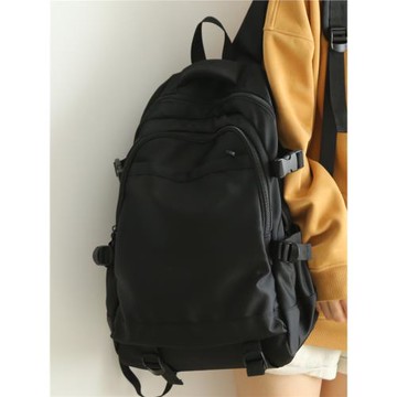 NR黑白雙肩包女書包男大學生初中女生旅游通勤電腦包雙肩背包