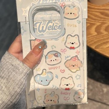 羽師適用于蘋果16/15promax手機殼14pro杰里小動物iphone13新款12pro可愛11pro透明15plus防摔xs軟7/8保護套