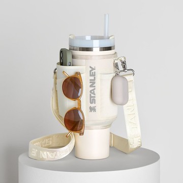 STANLEY 冒險系列 吸管隨手杯 1.18L 肩背帶 / 象牙白