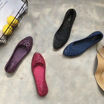 【韓國K.W.】Y7262現貨36碼明星美艷絕倫軟底包鞋(防水鞋/通勤鞋/懶人鞋/樂福鞋/平底鞋)