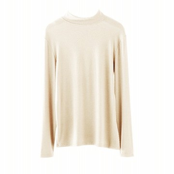 Amica 輕奢甜美中領羊絨蛋白內搭  均碼(S~XXL可穿)  臻白色