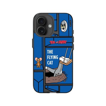 iPhone 16 Clear (相機按鈕) 酷墨灰 - 湯姆貓與傑利鼠 Tom and Jerry - The Flying Cat