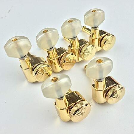 Guitar Parts Gold Guitar Locking Tuners Electric Guitar Machine Tuners JN-07SP Lock Tuning Pegs (with Packaging) (Color: 3R 4L)