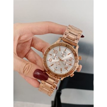 個性潮流大表盤女表時尚女士金色鋼帶表高級感霸氣女款氣質休閑表