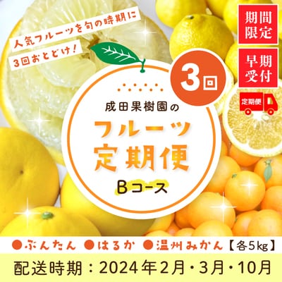 旬の時期にお届け成田果樹園のフルーツ定期便B配送:2024年2月・3月・10月