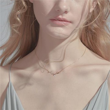 terra一鹿有你項鏈銀鹿角高級感仙氣520七夕情人節送女友圣誕禮物