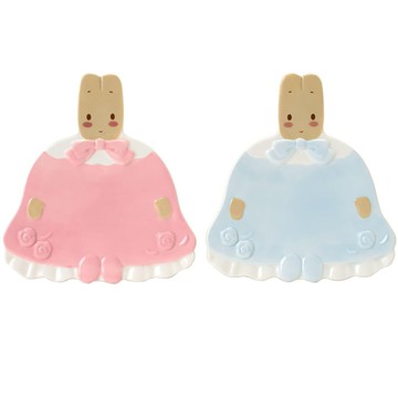 asdfkitty*茉莉兔 40週年紀念 時裝秀系列 造型陶瓷盤2入 蛋糕盤 點心盤 小菜碟-日本正版商品